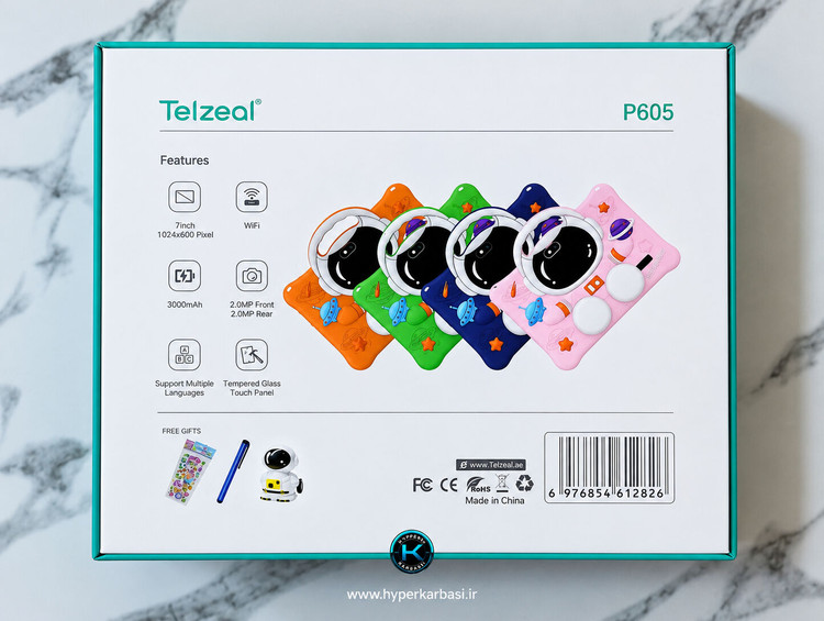 تبلت بچه گانه مدل P605 برند تلزل Telzeal